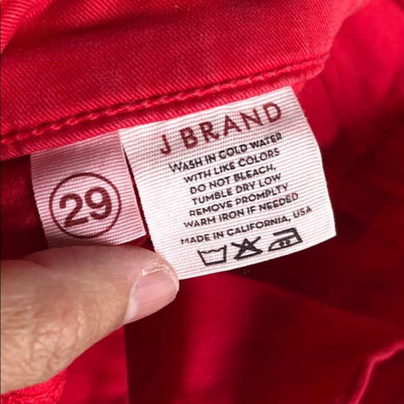 J Brand Bright Red Jeans Leggings - Picture 4 of 6